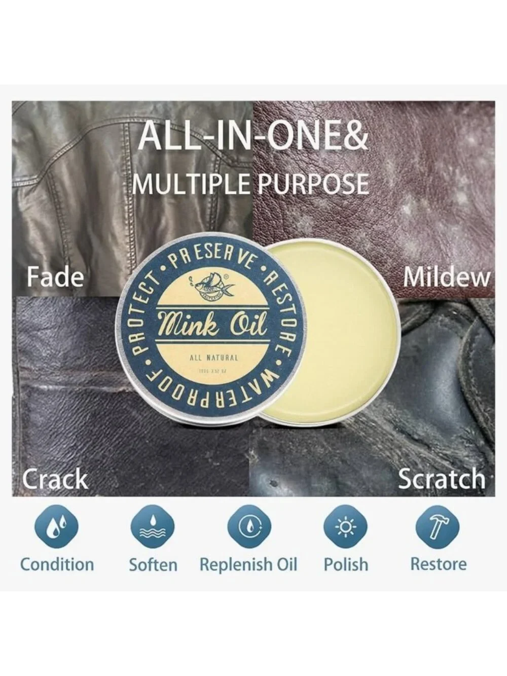 Mink Oil All Natural Leather Conditioner
